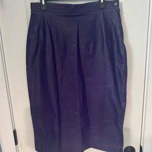 Purple Leather Women's Skirt